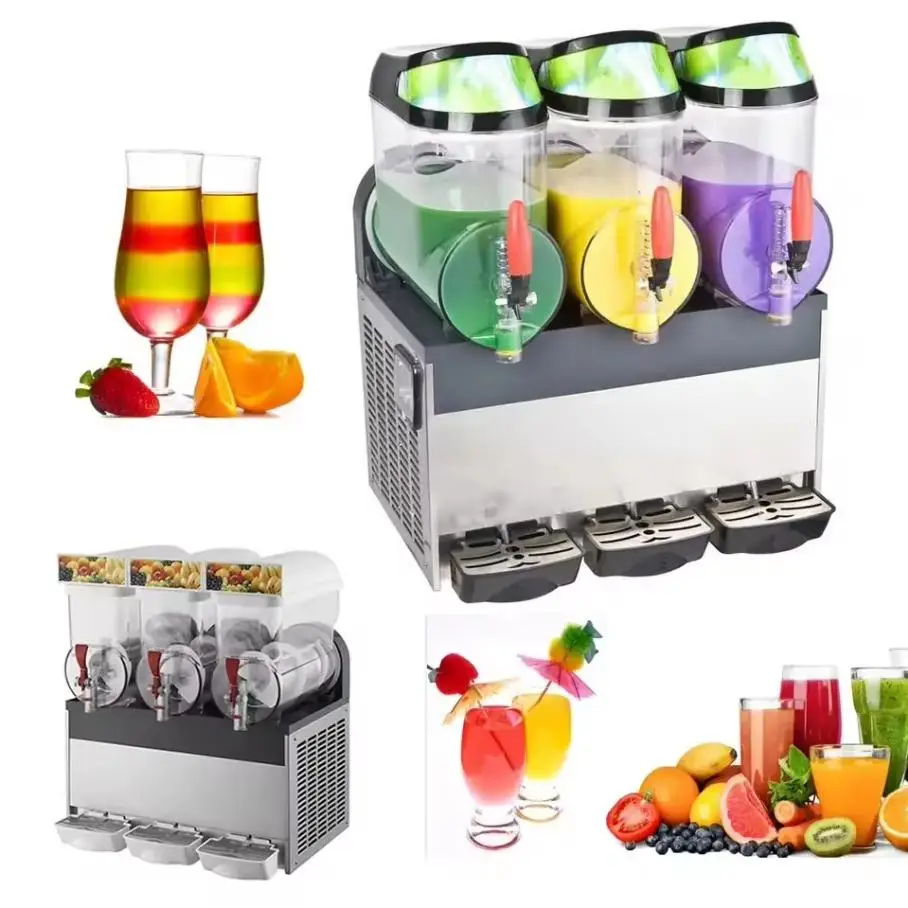 New Design 3 Tank Frozen Drink Machine Electric Slush Ice Machine Commercial Slush Machine