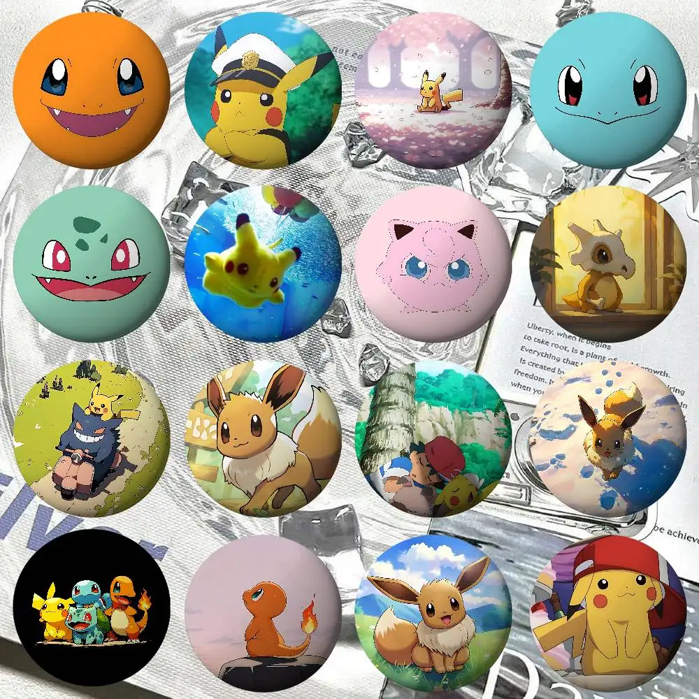 Cute-P-pOKemon-S Kawai Badge Pins For Friend, Backpack, Clothing, Collectible Accessories, Jewelry Gift
