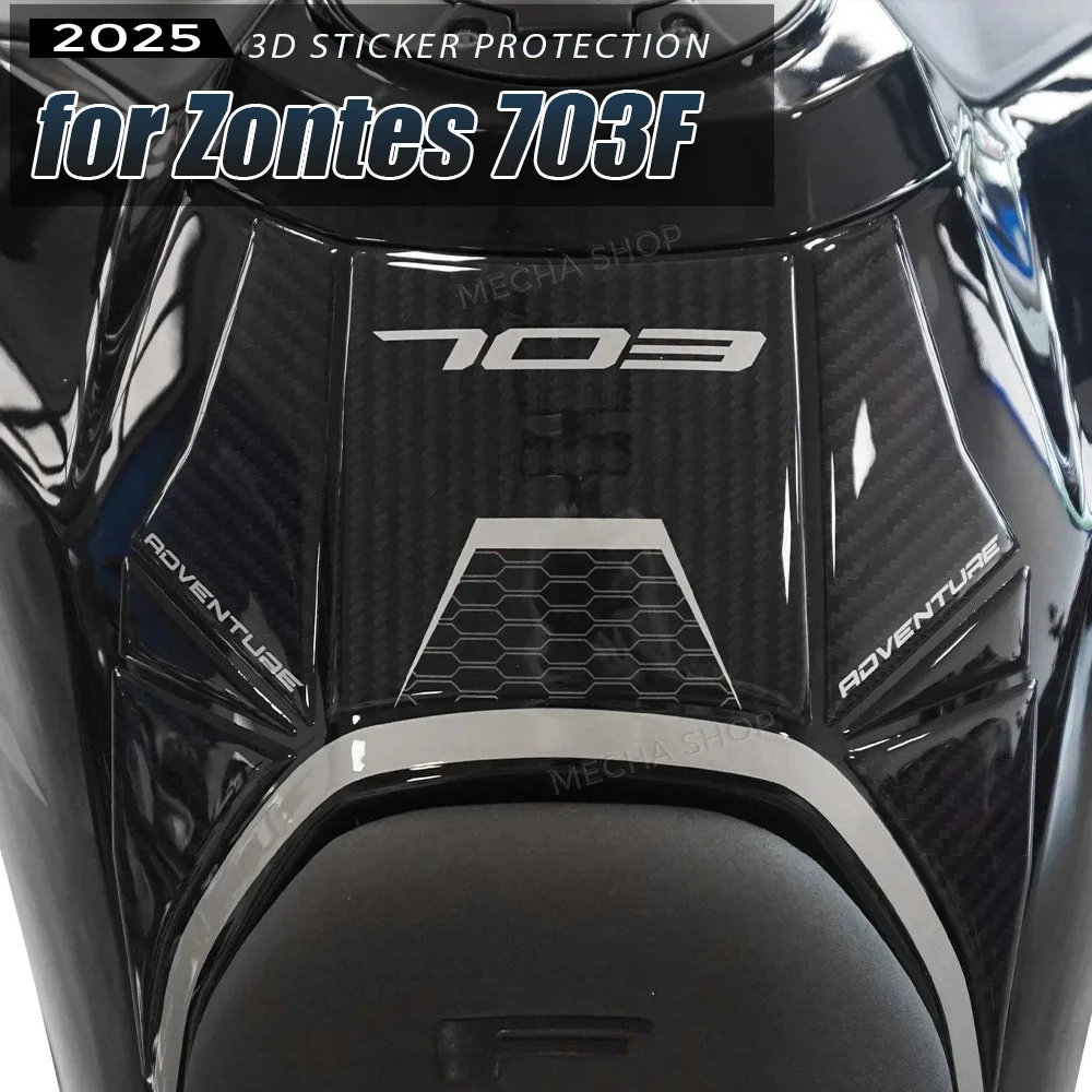 

Motorcycle 3D resin stickers for Zontes 703F 2025 703 f accessories Tank pad protector