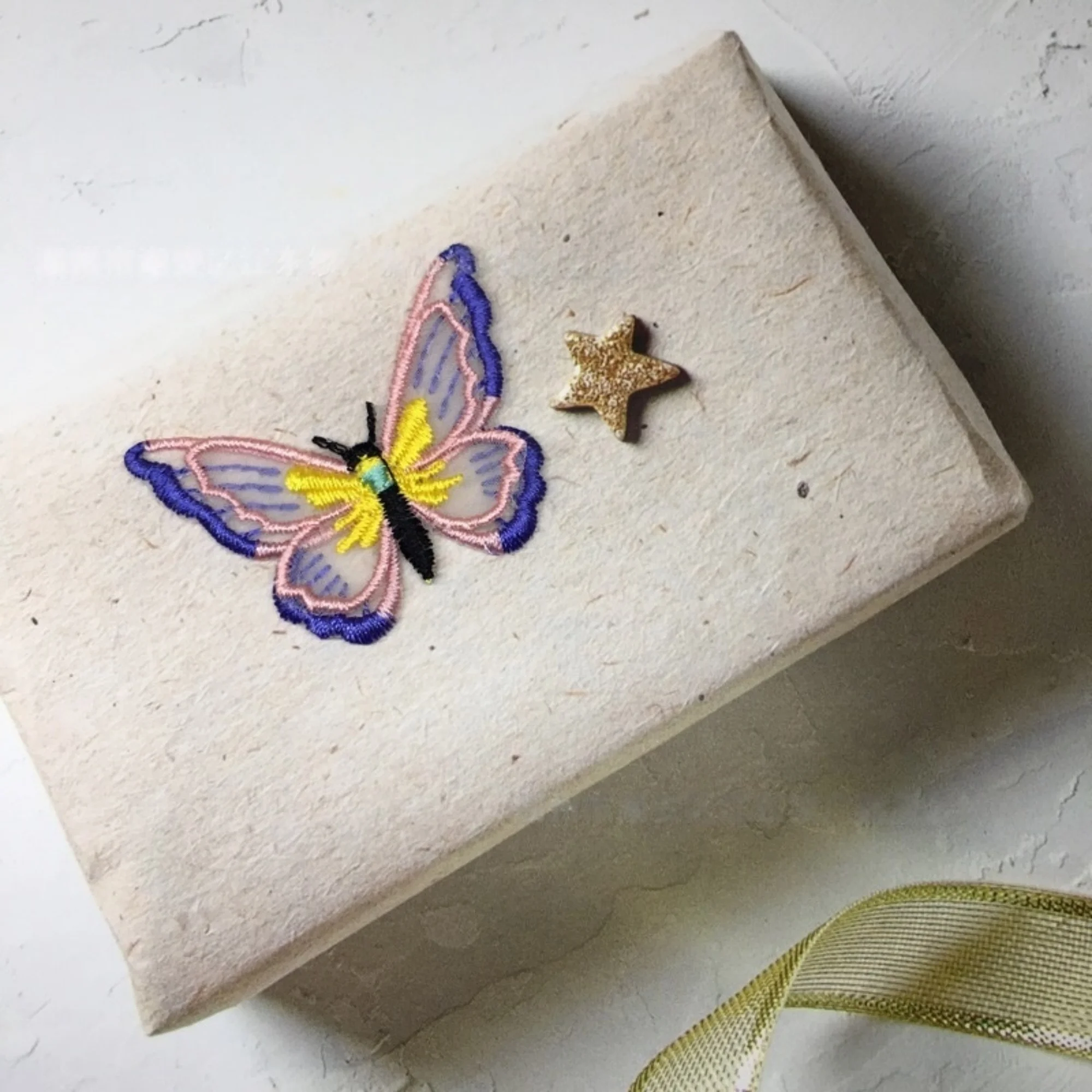 4 pieces organza Lace Appliques,Embroidered Butterfly applique,Patches For Wedding Supplies,For Bridal Hair Headpiece