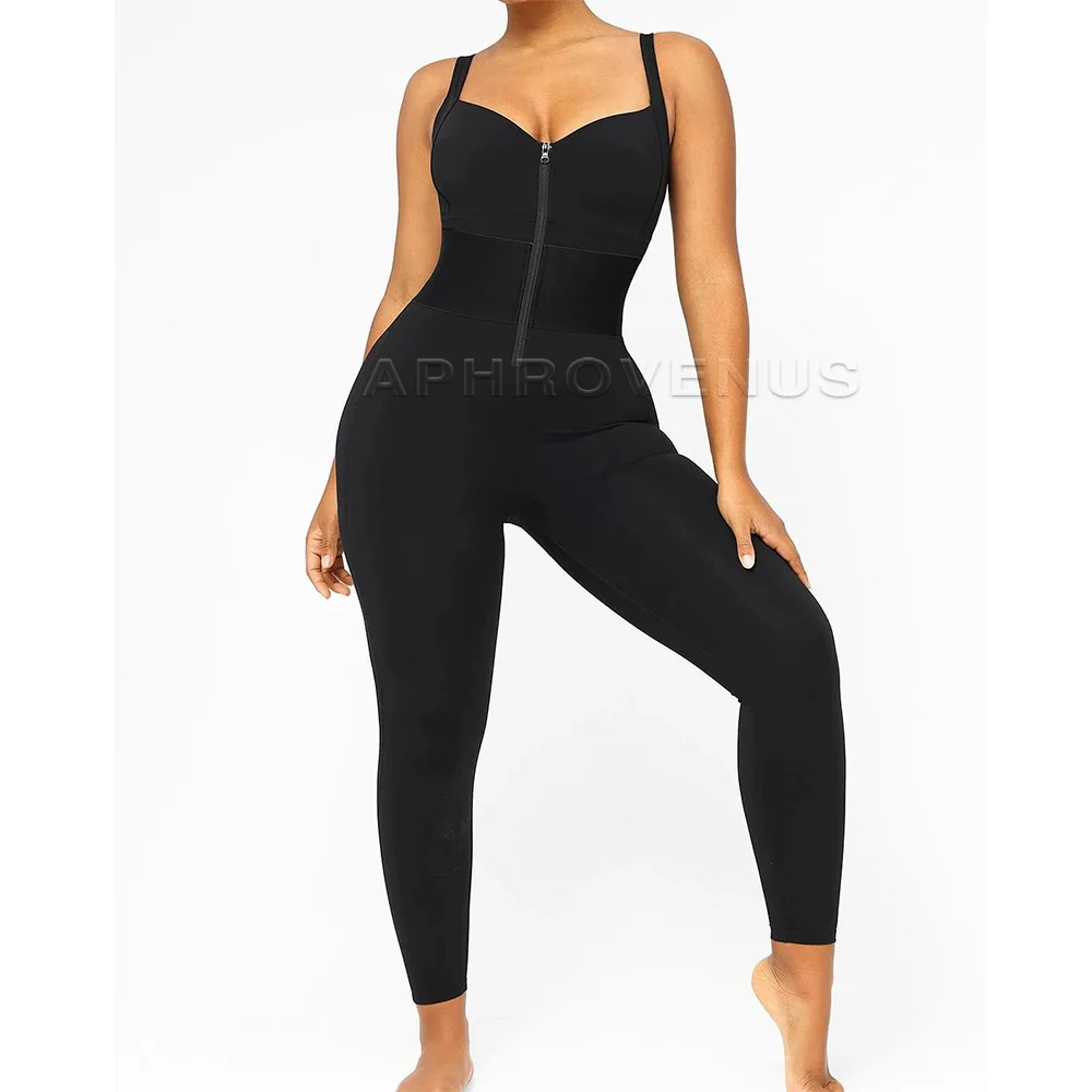 Fajas feminino alças ajustáveis controle de barriga moldar macacão completo bodysuit compressão de estômago levantador de bunda coxa mais magro