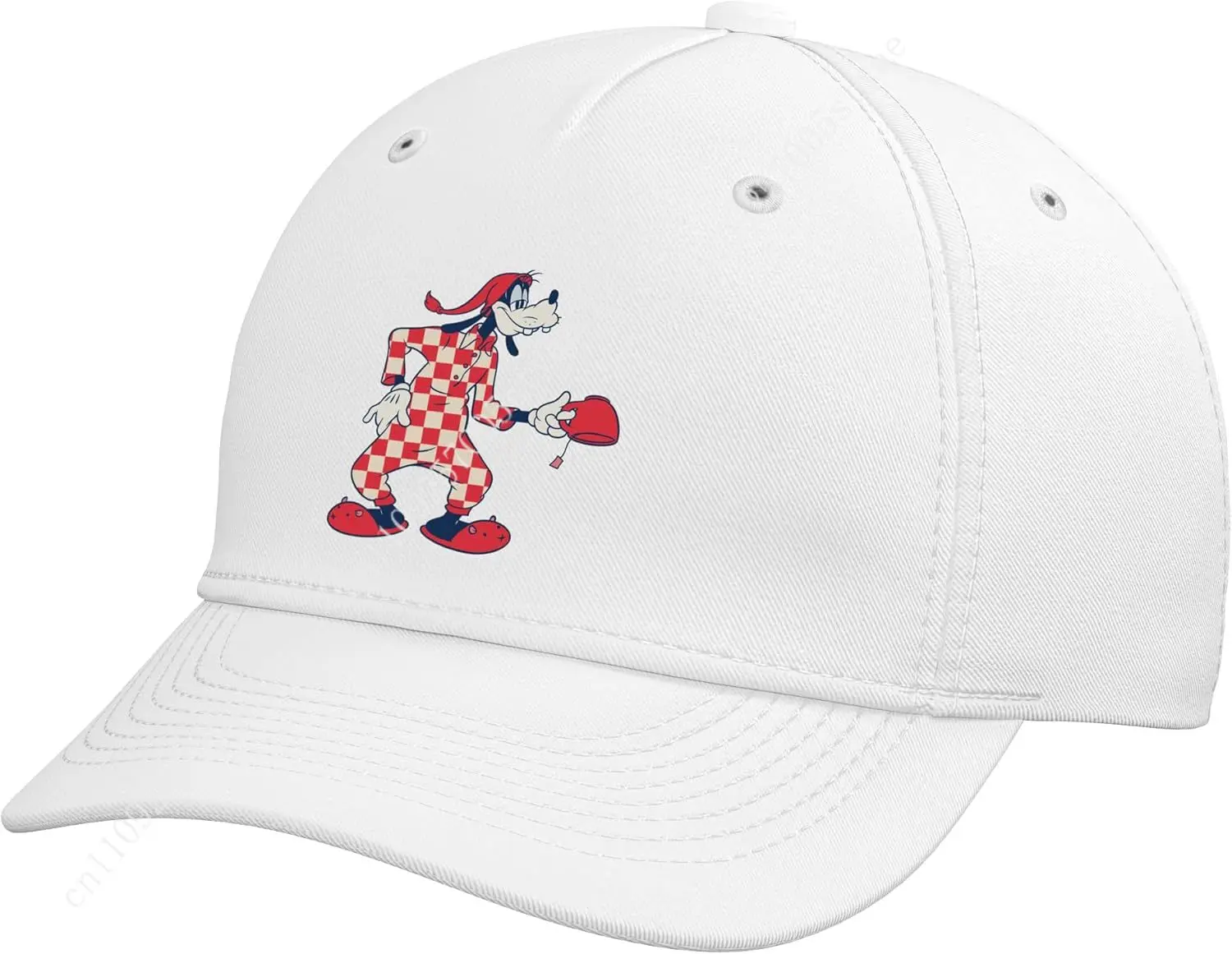 

Пижама Disney Goofy в клетку для пижамной вечеринки, с регулируемой бейсболкой с принтом