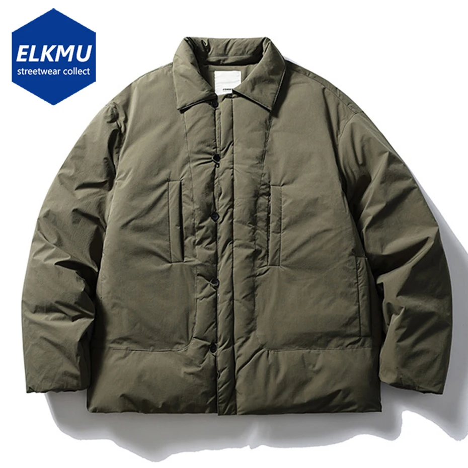 

Men Winter Jackets Japan Style Thicken Warm Parkas Coats Harajuku Oversized Padded Jackets Streetwear Y2K Loose Casual Jackets