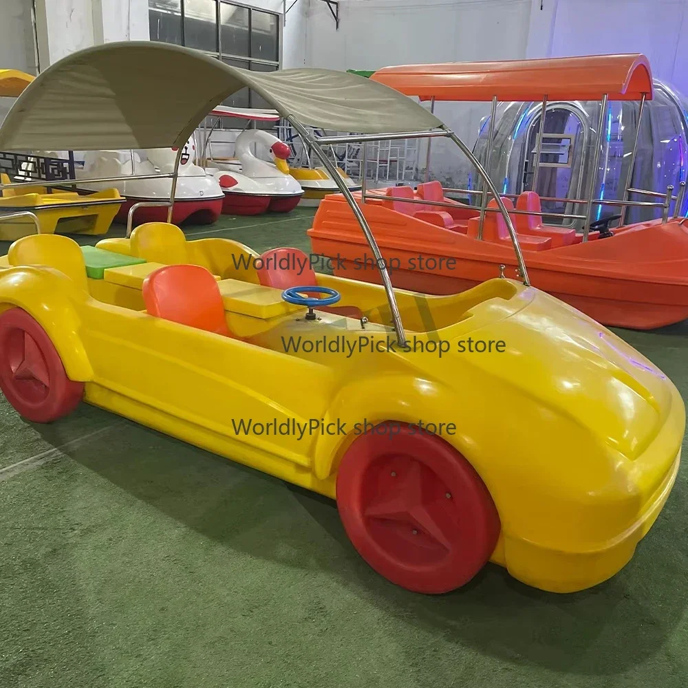 Children Leisure Park Aqua Paddle Animal Plastic Car Pedal Boat Trailer Dinghy Water Bike Adventure