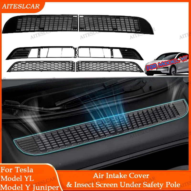 Air Inlet Protective Cover For Tesla Model Y / Y L 2026 Juniper Anti-insect Anti-fouling Front Air-Conditioning Insect-proof Net