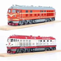 1:87 Scale Diecast Alloy Dongfeng DF4B Diesel Locomotive Toys Train Cars Model Orange Classic Adult Souvenir Gift Static Display