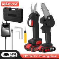 KKMOON 21V Electric Pruning Shear Cordless Brushless Motor 88VF Electric Scissors Chainsaw Set Woodworking Tool For Garden Tree