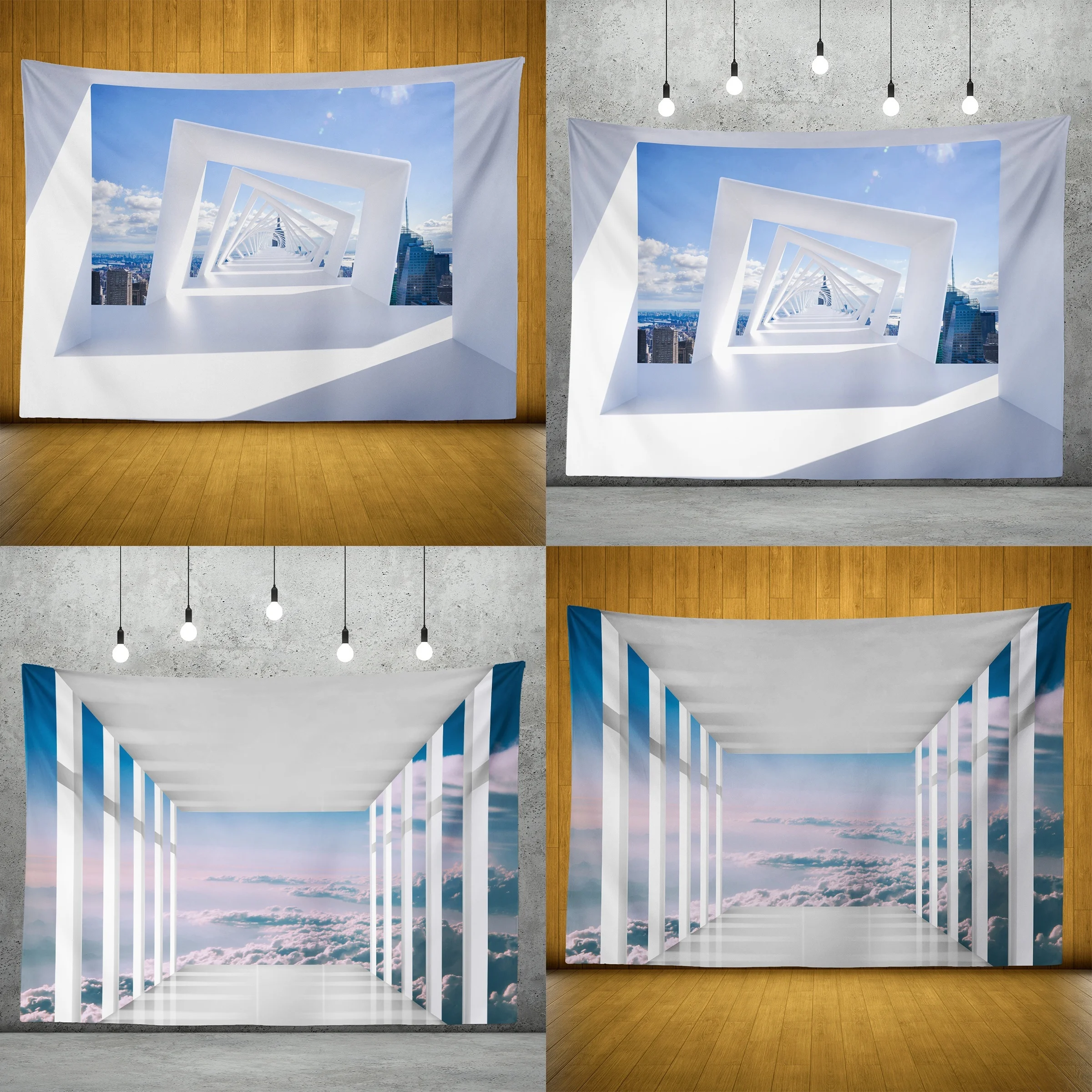 Abstract Cloud Sky Portal Tapestry Wall Hanging Decoration Curtain for Modern Bedroom Living Room Home Decor Art Poster Print Li