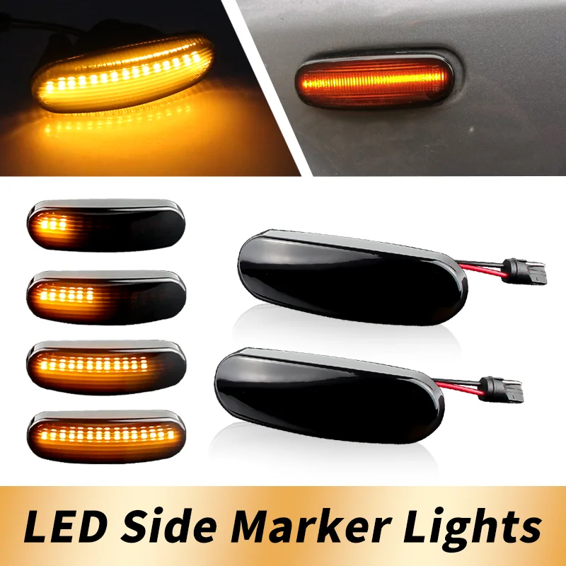 2PCS For Fiat Panda MK2 MK3 Grande Punto Doblo Fiorino Linea Idea Stilo Multi Qubo Dynamic LED Side Marker Light Repeater Lamp