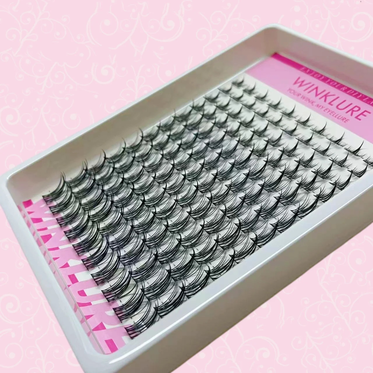 WINKLURE Fairy Lash Clusters Kit 8mm-18mm Manga C Curl Anime Wimpernverlängerungs-Kit Individuelle Spike-Wimpern DIY Volumen Natürlich – Detail 8