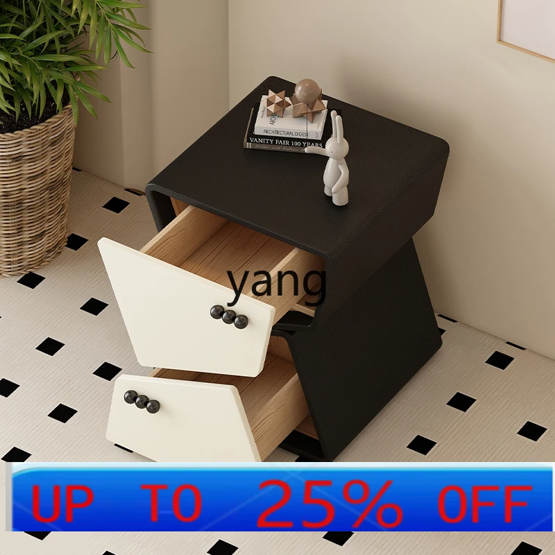 

Lmm personality creative fashion bedside table simple modern solid wood small bedroom locker