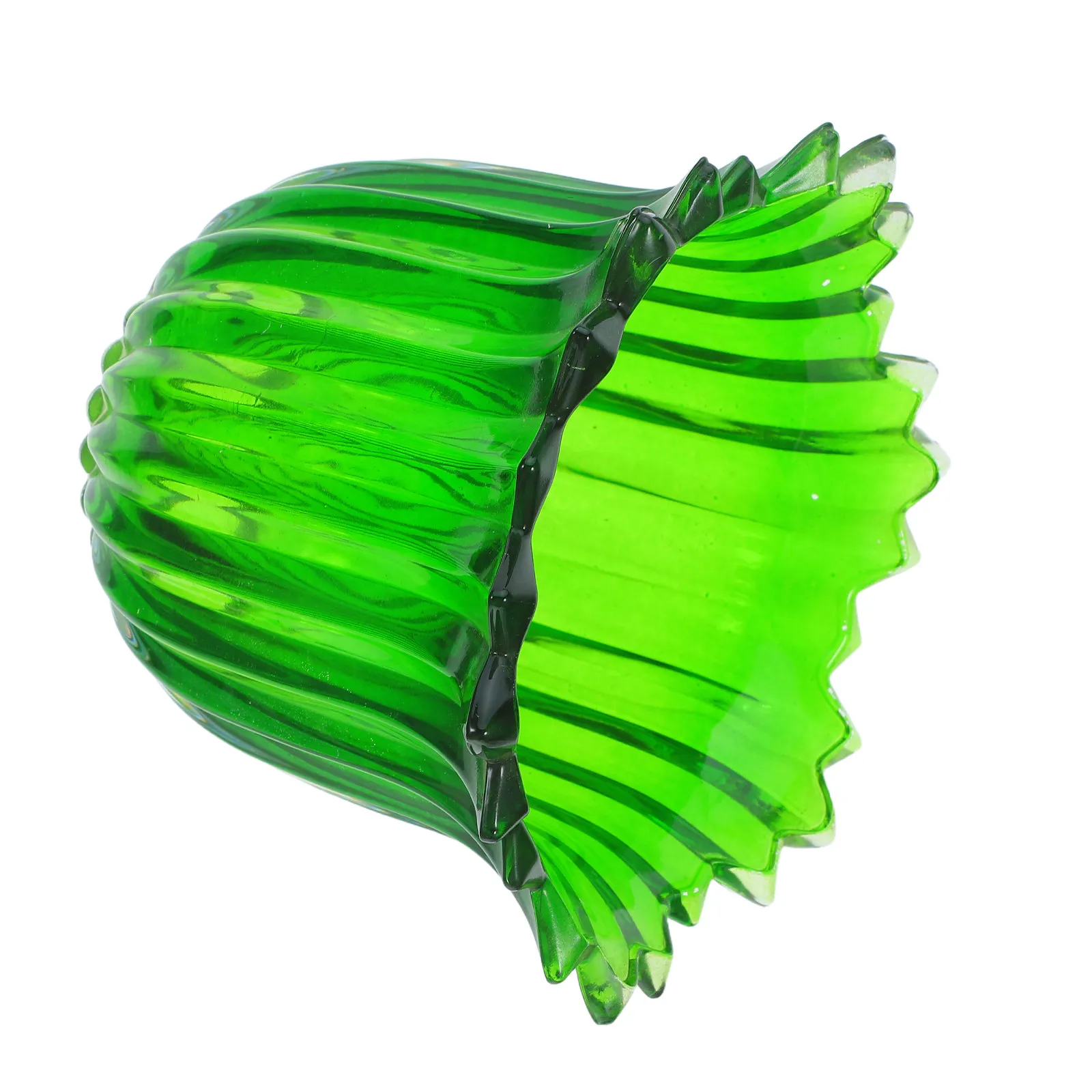 Green Glass Cauliflower Lamp Shade E14 5Cm Aperture Small Floral Pendant Light Shade for Dining Room Kitchen Table Chandelier