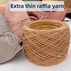 초박형 천연 라피아 원사 크로셰, 핸드 뜨게 가방 빨대 샌들, DIY 종이 코튼, 단일 가닥 잔디 모자 실, 250g