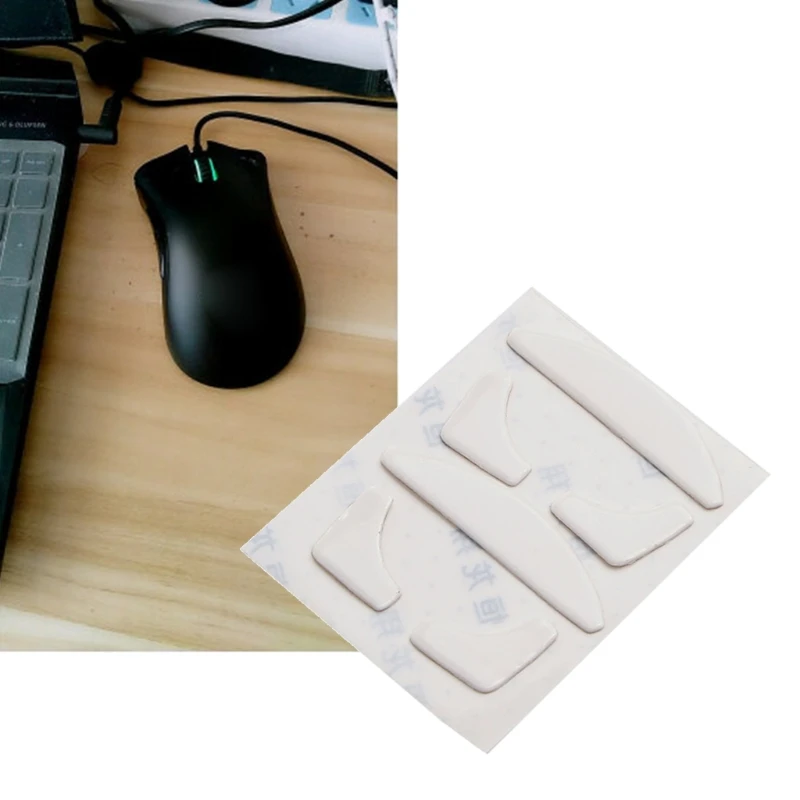 Replacement Mouse Feet for DeathAdder White Glides Enchanced Version 2Set