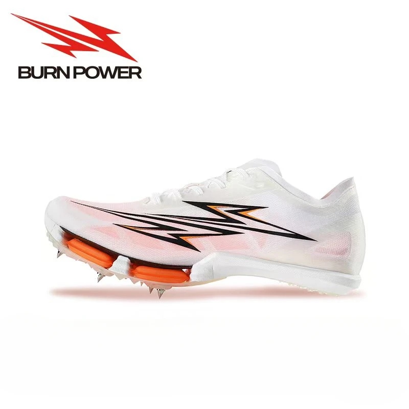 Burn Power Air Cushion Men Professional Sprint Spikes Shoes Track  Field Training Racing Carbon Plate Speed Running Event Shoes