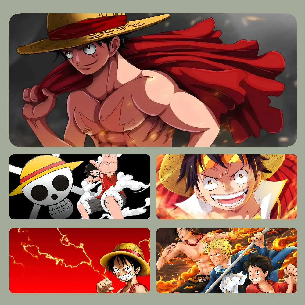 Anime O-ONE PIECE Luffy Mousepad Large Gaming Mouse Pad LockEdge Thickened Computer Keyboard Table Desk Mat