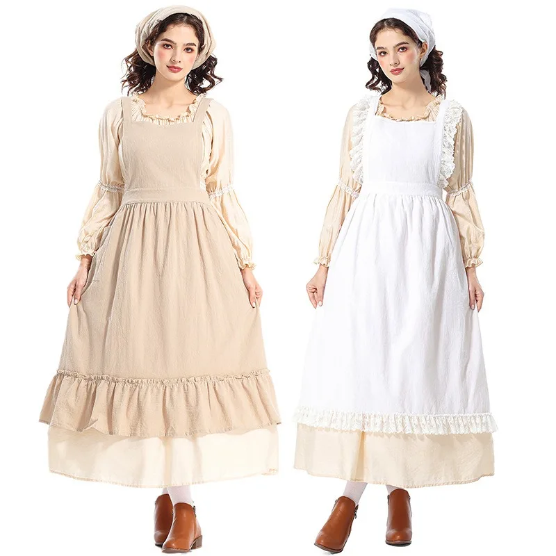 

Gorgeous French Retro Ruffle Apron - Perfect Blend of Floral Elegance for Home Bakers & Modern Maid Looks!