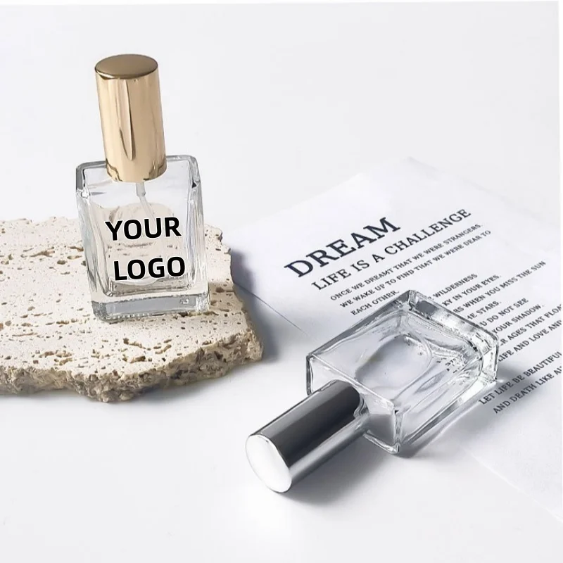 

【Логотип на заказ】100 шт. индивидуальная прозрачная стеклянная бутылка объемом 15 мл, подходит для профессиональных материалов для упаковки косметических инструментов