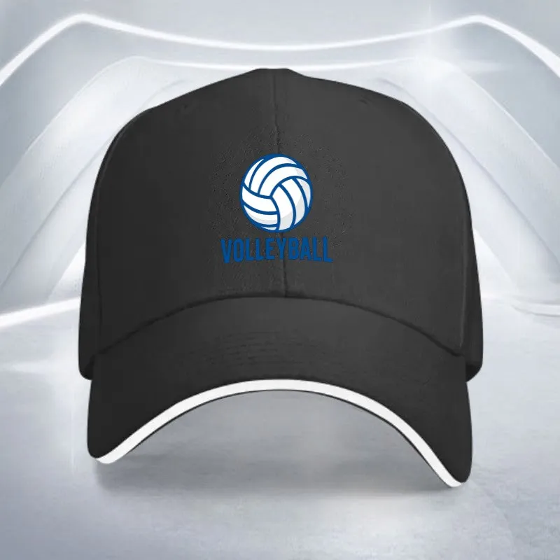 Volleyball Graphic Baseball Cap Adjustable Lightweight Polyester Unisex Sports Hat for Outdoor Travel and Daily Wear