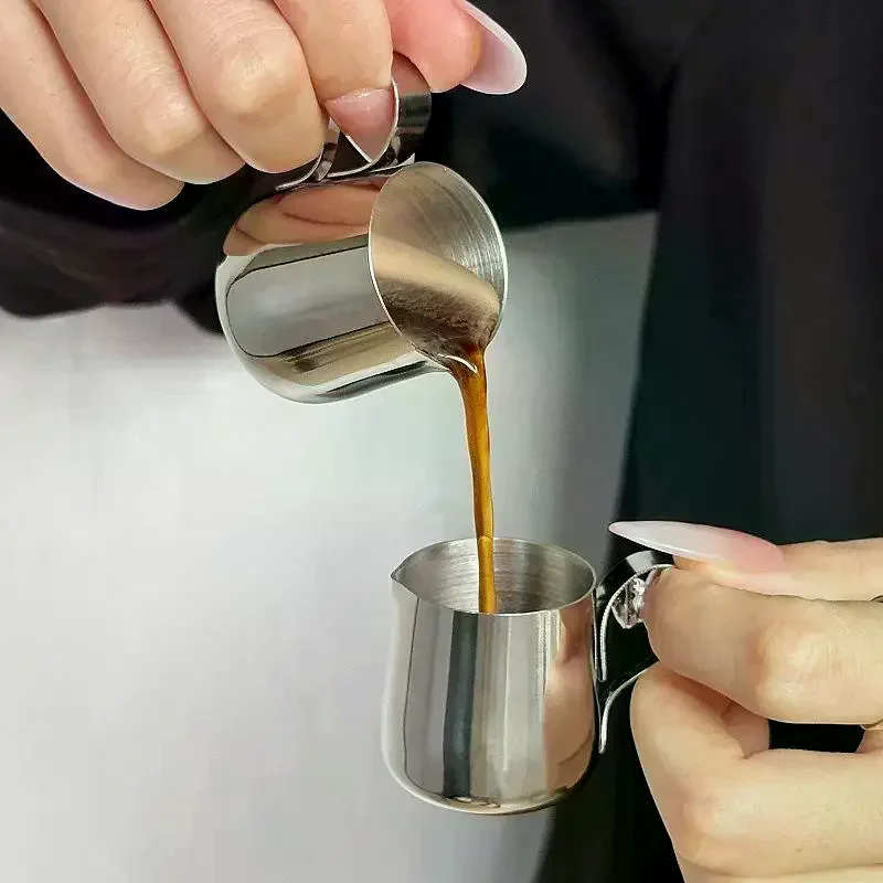 12.5/30ml Mini Coffee Milk Frothing Jug Latte Art Milk Frother Pitcher Stainless Steel Measurement Jug Pot Coffee Accessorie