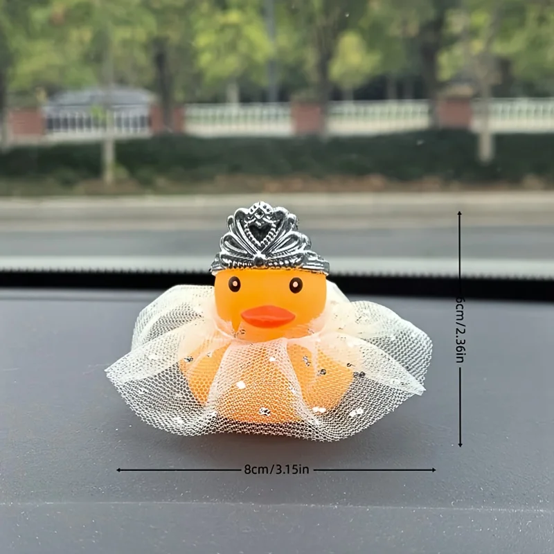 1 cute wedding rubber duck car decoration, car decoration, novice driver gift, holiday gift