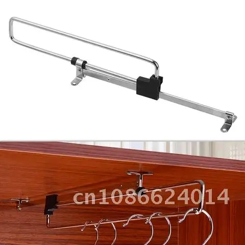 1PC Telescopic Hanging Clothes Rail Wardrobe Hang Hanging Rod Retractable Cabinet Sliding Racks