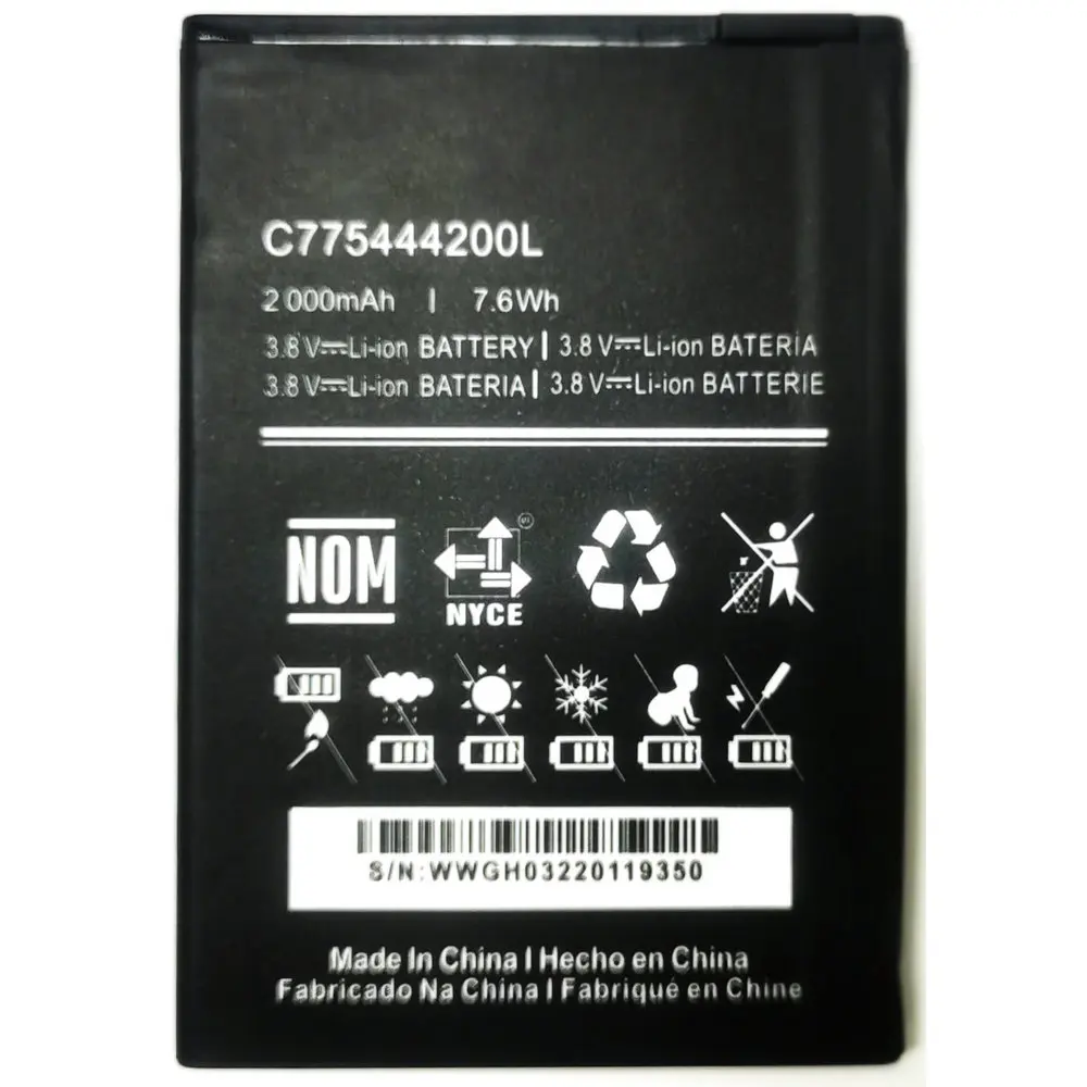 بطارية بديلة 3.8 فولت 2000 مللي أمبير في الساعة C775444200L للهاتف المحمول BLU C5L Max C0170ww #1