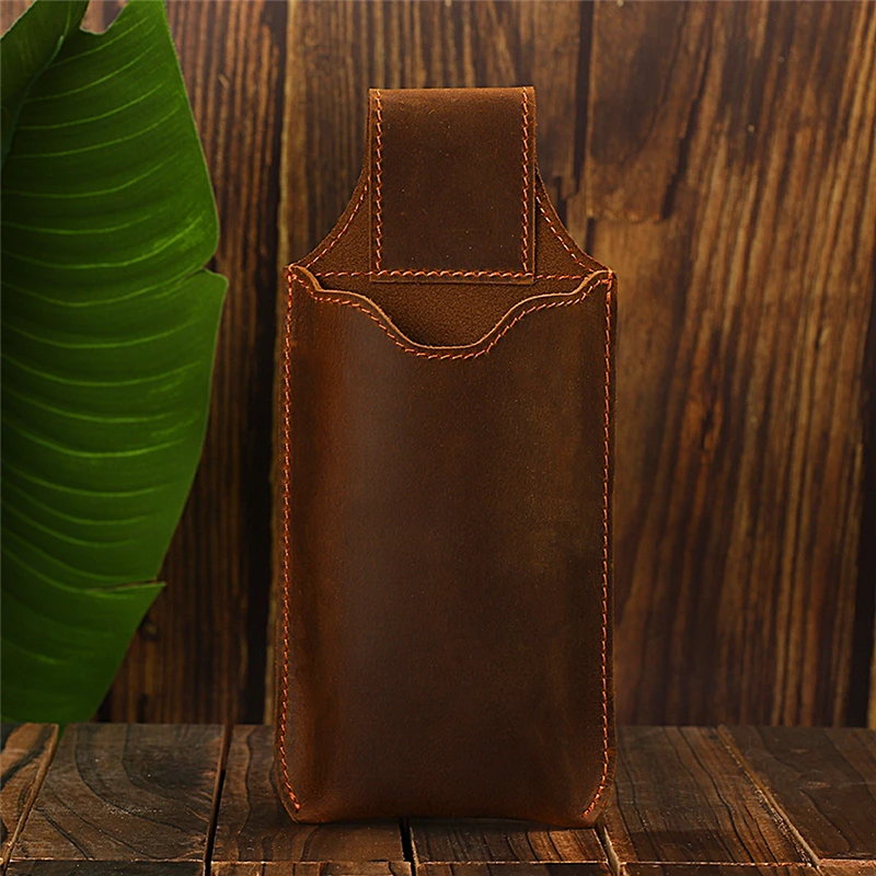 

100% Genuine Leather Mobile Phone Belt Clip Case Handbag Men Waist Bag For iPhone Samsung Huawei Xiaomi Oppo 7 Holster Pouch