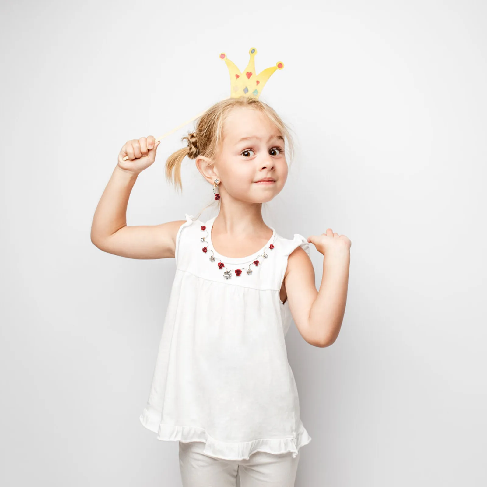 Set di gioielli per ragazze Orecchini pendenti per bambini adolescenti Collana carina per adolescenti