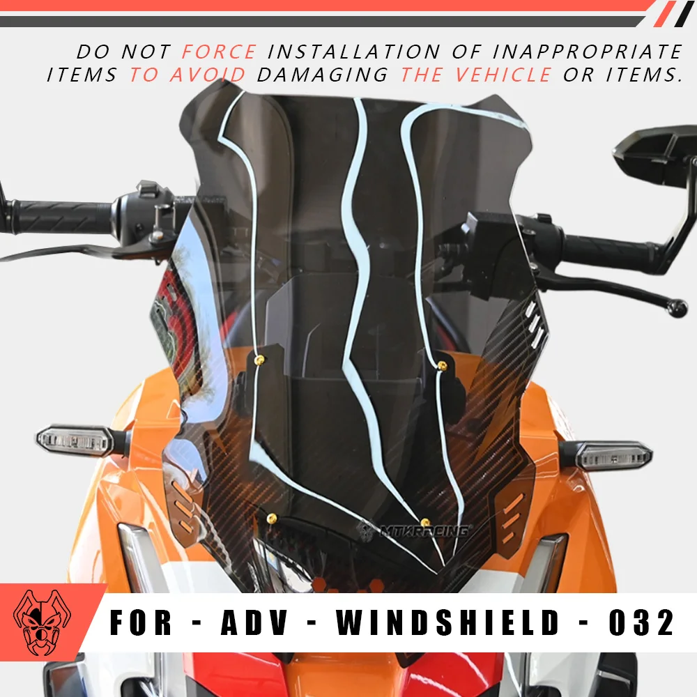 

MTKRACING windshield For HONDA ADV 150 2019-2021 /ADV 160 2022-2025 Windscreen Wind Deflector Shield Visor Motorcycle Accessorie