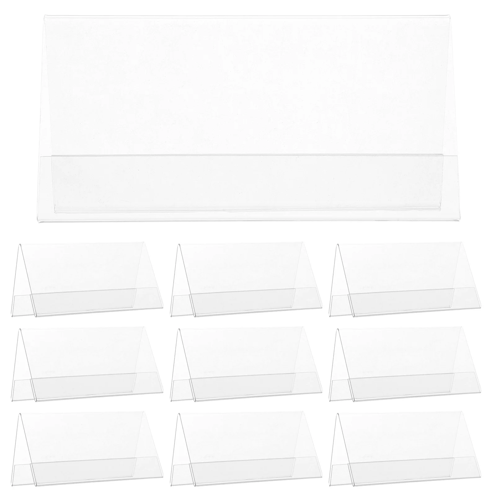 10 قطعة شفافة الجدول سطح المكتب اسم العلامة عرض مزدوج الوجهين ل مكتب مكتب خيمة غرفة الاجتماعات علامة حامل لوحة الحيوانات الأليفة