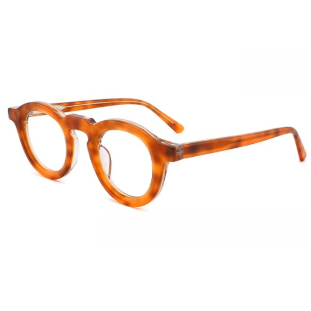 Montature per occhiali rotonde in acetato retrò occhiali da lettura colorati di moda occhiali da vista per miopia Unisex occhiali da vista da donna