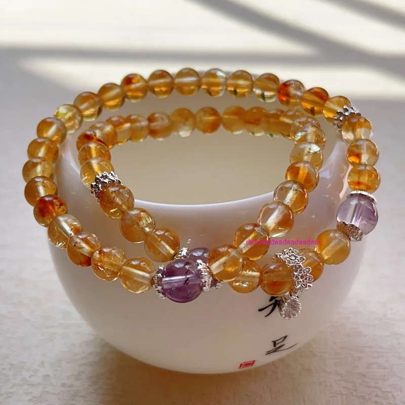 Natural crystal crystal bracelet multi-circle niche light luxury jewelry