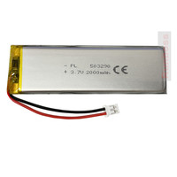 1-10PCS 3.7V 2000MAH 503290 2.0mm Battery for GPS DVD bluetooth version of the KBD67 lite keyboard computer tablet pc 7 8 9 inch