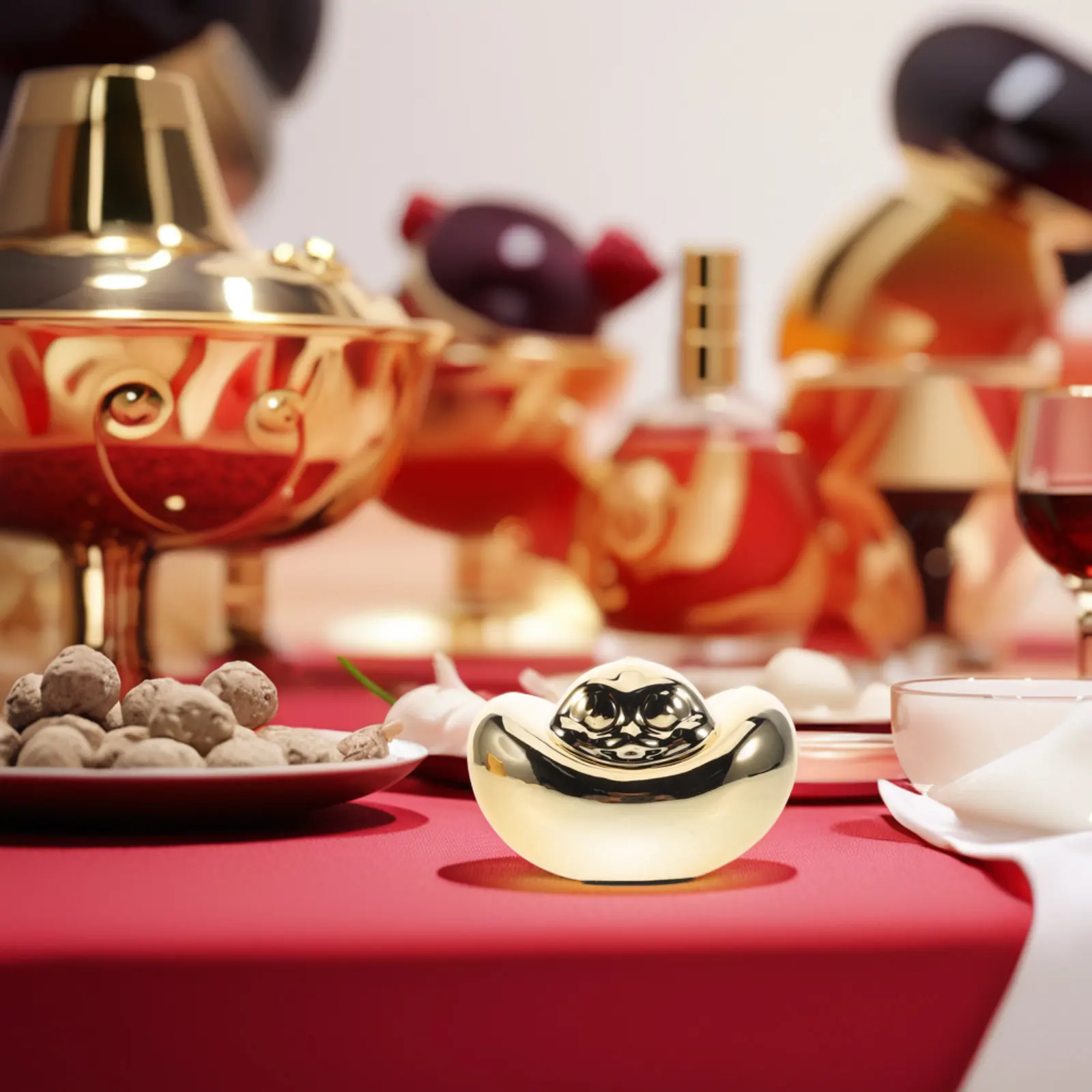 Chinese New Year Snake Feng Shui Decoration Ceramic Piggy Bank Wealth Ingot Lucky Zodiac Charm Year of The Snake