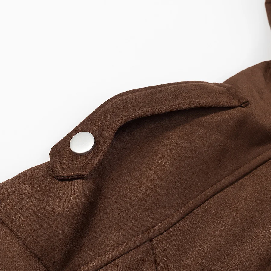 JNLEAOG Nouvelle Collection Automne – Blouson Moto en Cuir et Velours pour Femme, Style Urbain, Chaud, en Polyester, Col Montant, Fermeture Éclair