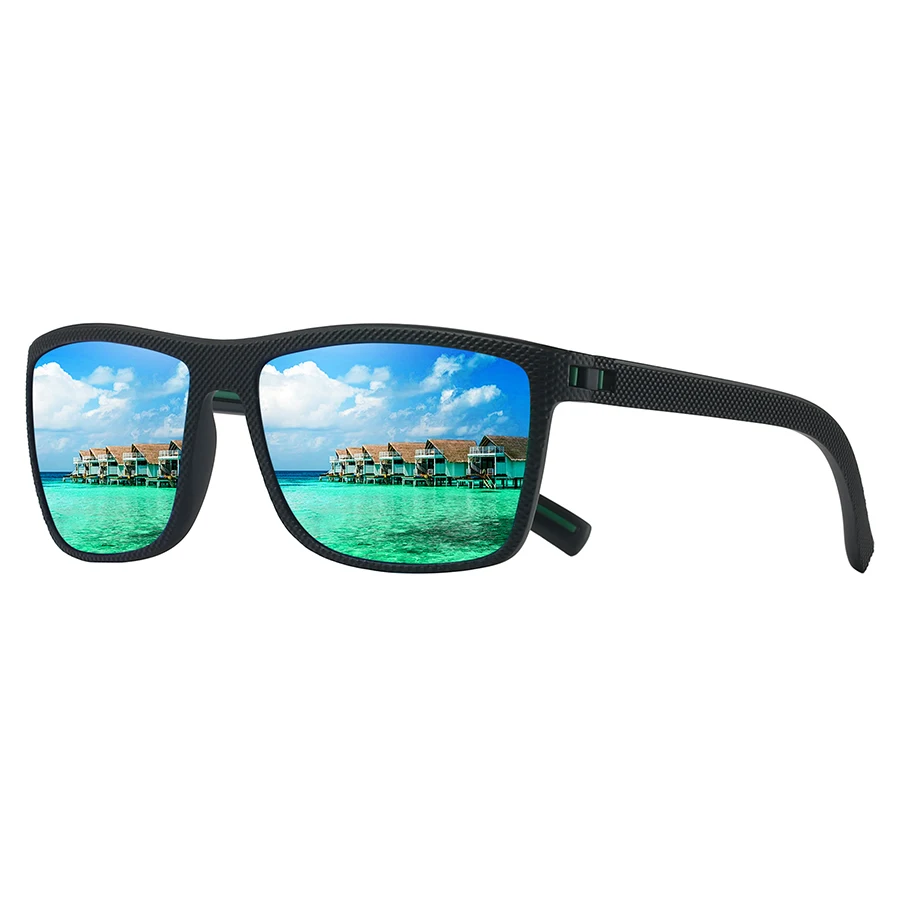 Mode Vintage motif de contrôle carré lunettes de soleil hommes femmes pêche conduite homme marque de luxe concepteur lunettes de soleil UV400 lunettes