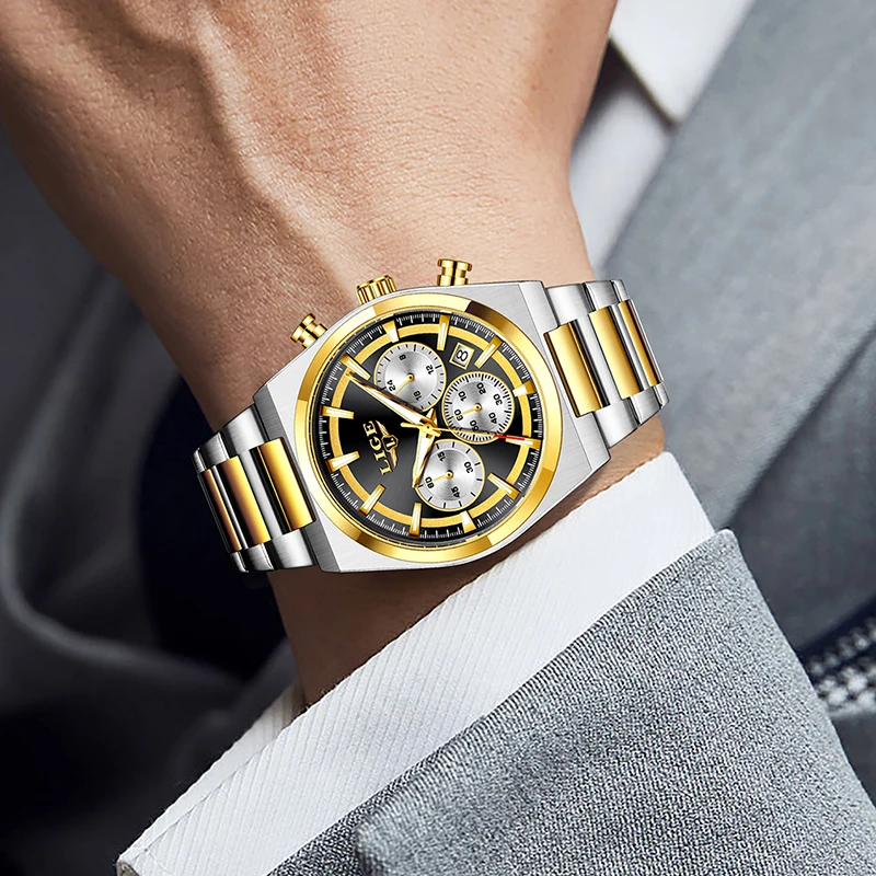 LIGE Sport Quartz Wristwatches For Men Fashion Military Waterproof Watch Men Top Brand Luxury Luminous Chronograph Reloj Hombre