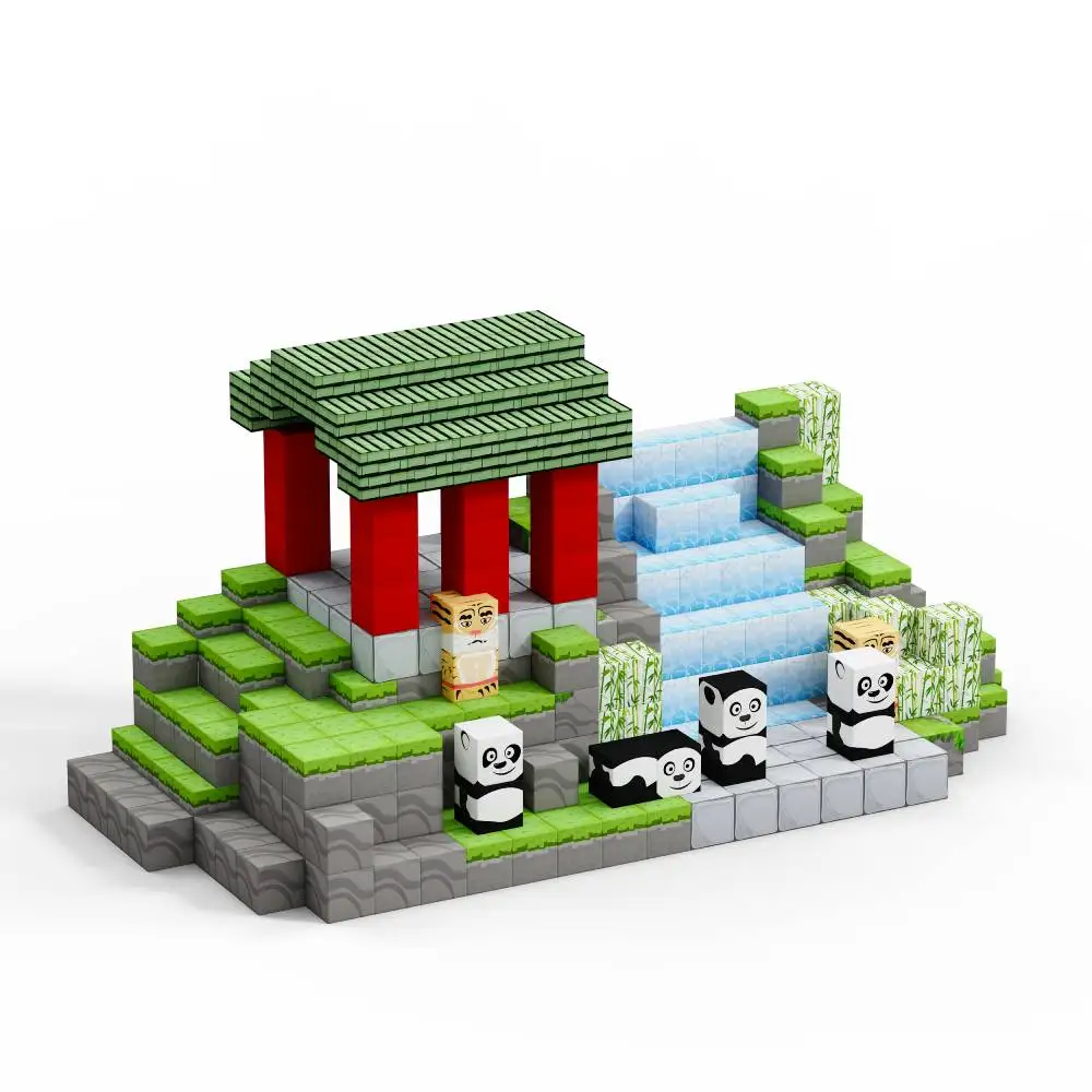 

80 шт. магнитных строительных блоков Panda | Обучающая STEM-игрушка для детей