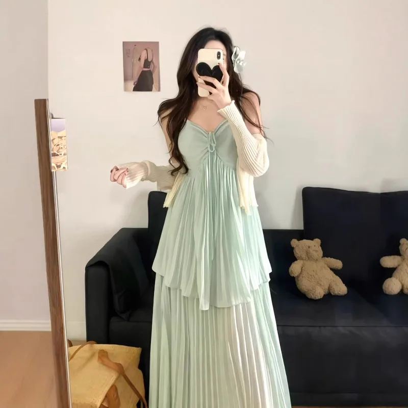 Women's Hollow Out Open Hole Exotic Dresses Summer Breathable Outdoor Play Easy Sexy Long Skirts Nightout Casual Green Dress view 4