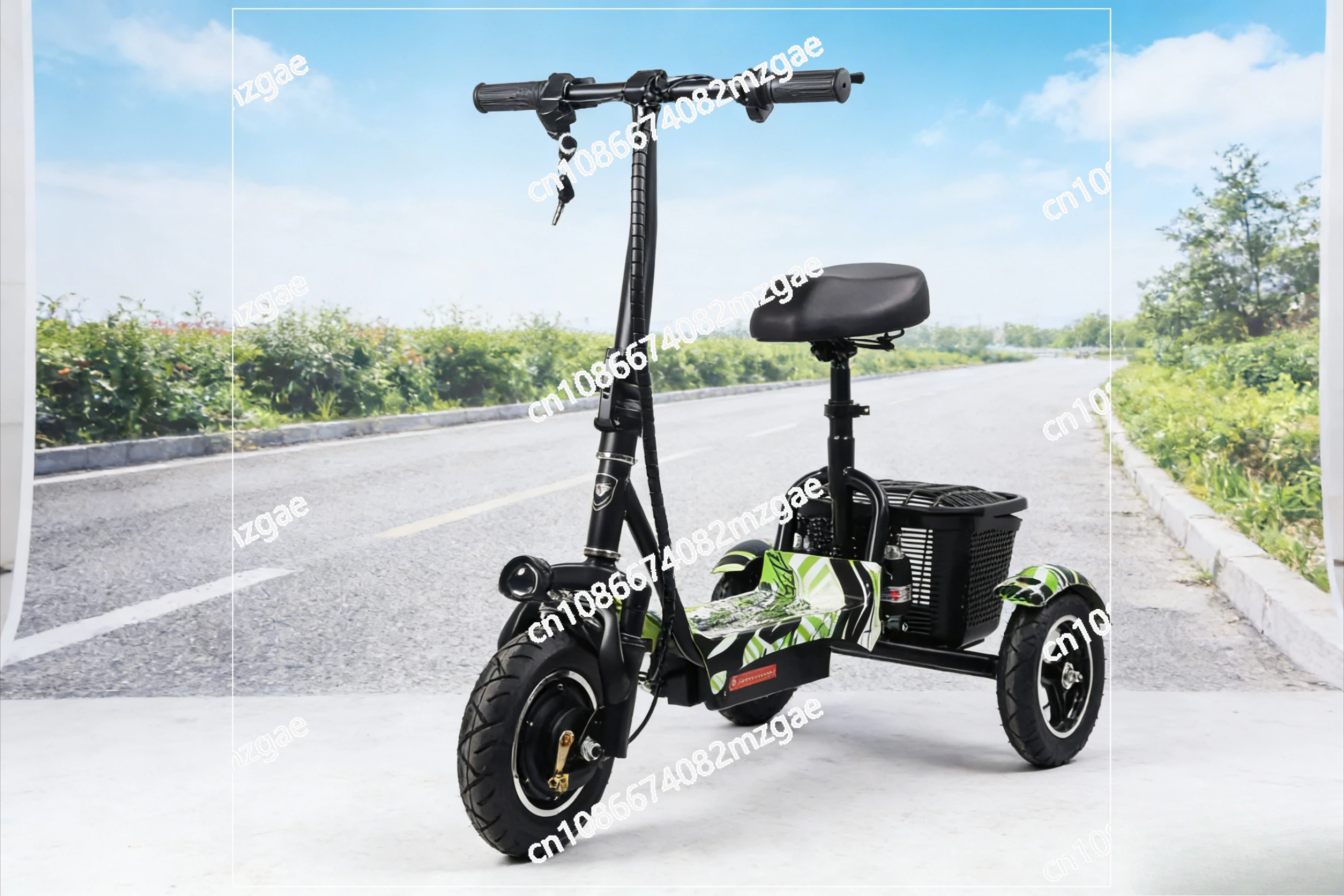 Foldable Electric Tricycle for Adults, Lithium Battery Elderly Leisure Mini Scooter