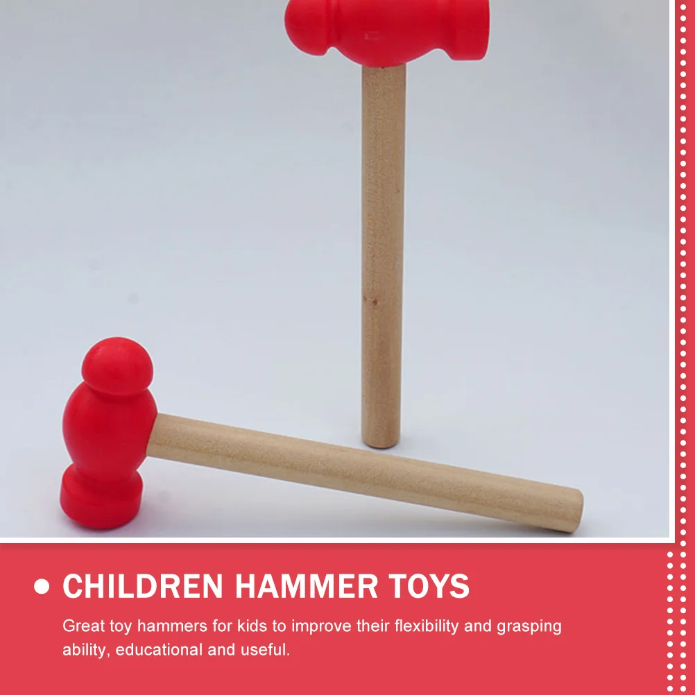 

4 Pcs Children's Repair Tools Pounding Toy Kids Hammer Hammering The Wooden Toys Baby for Babies