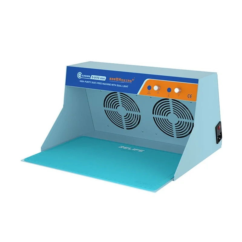 

Dust-free filtration table cell phone repair screen lamination pressure screen paste change screen dual-light dusting workbench