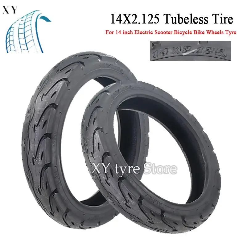 Elektrofahrrad 14*2,125 Vakuumreifen 14 Zoll 14*2,125 Elektrofahrrad Tubeless Reifen 14x2,125 Tubeless Reifen E-Bike 14 Zoll