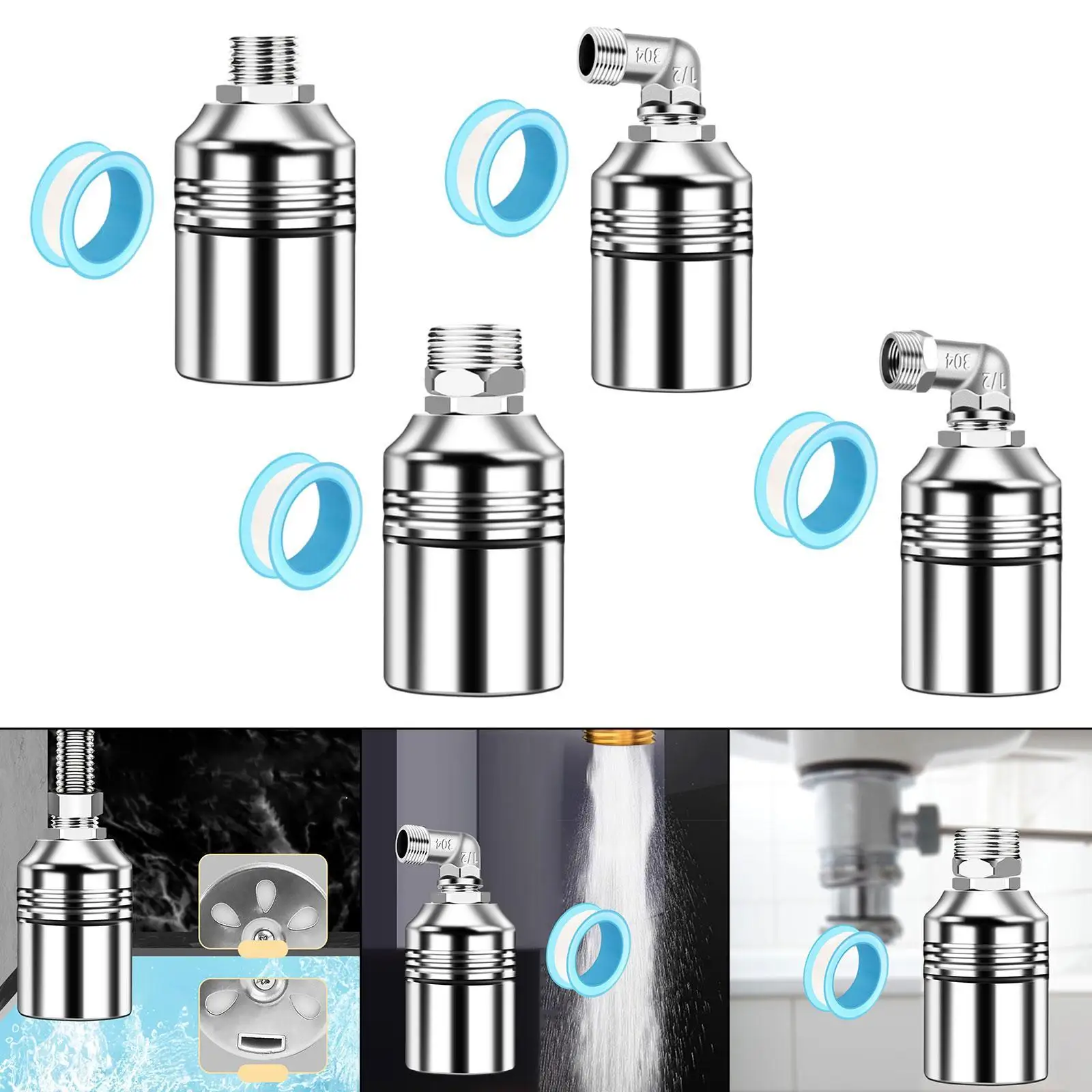 Water Floate Valve Stainless Steel Water Float Valve for Water Pump Water Tower Cistern Sump Aquaculture Livestock Water Trough