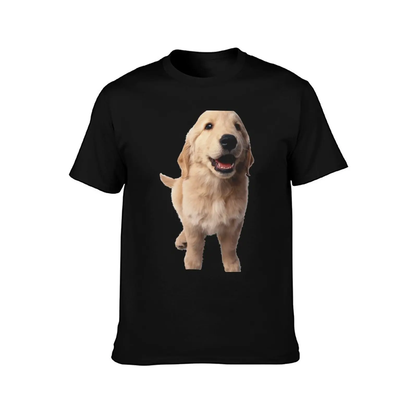 Puppy! Retriever! T-Shirt, Summer Casual Cotton Tee, Oversized Streetwear Tops, Vintage Graphic Print, Loose Fit Short Sleeve