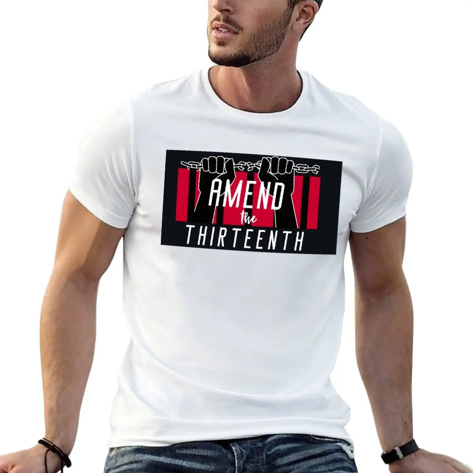 Amend the 13th Logo T-Shirt valentines boutique clothes cute clothes T-shirts for men cotton