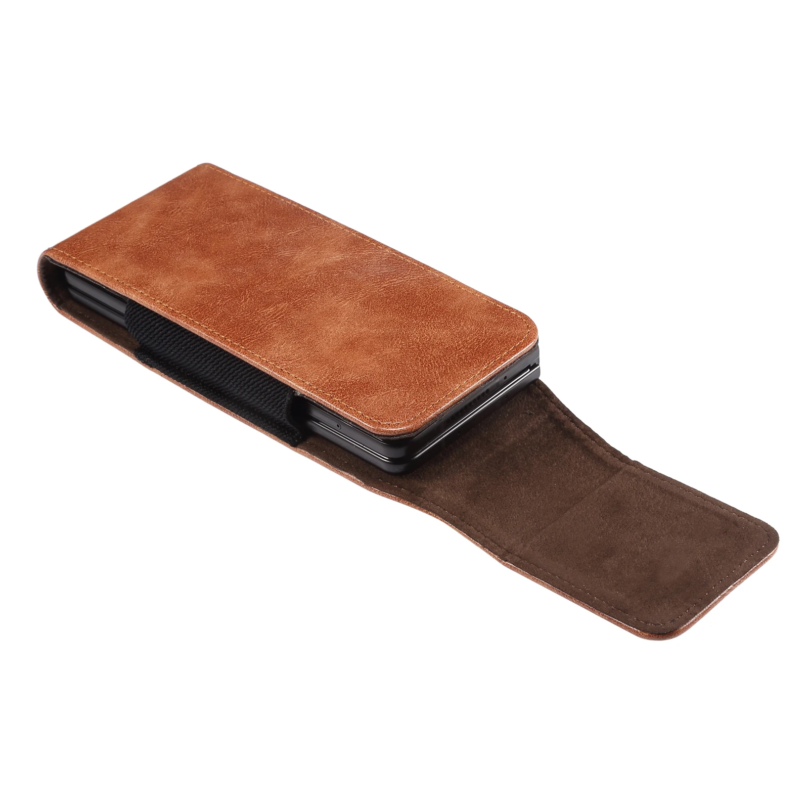 Leather Belt Clip Case Men Waist Bag For Honor Magic Vs 3 V3,Tecno Phantom V,Vivo X Fold 2 Plus,Oppo Find N3 Holster Pouch Cover