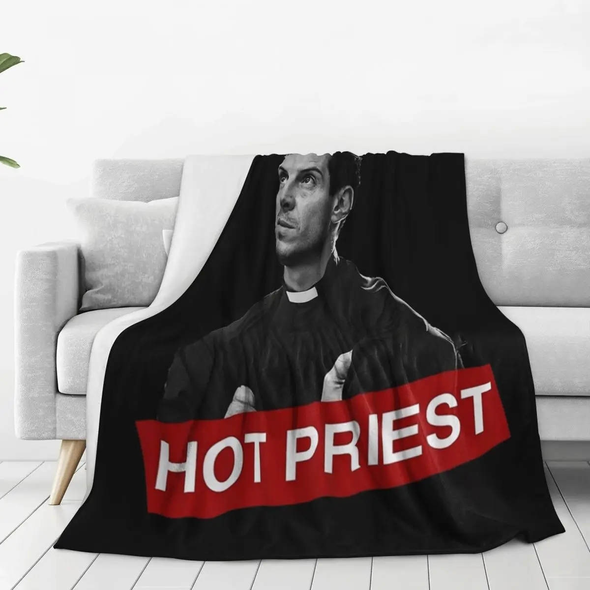 Hot Priest Amen Blanket Fleece Multi-function Sofa Throw Blankets For Home Bedroom Outdoor Throws Bedspread Quilt