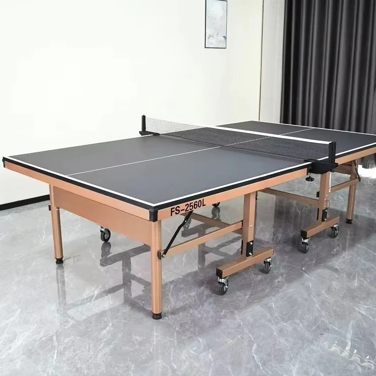 Factory Direct Indoor Table Tennis Table 25 mm MDF Top Pingpong Table Standard Size With Round Rube Legs